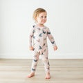 Zippered Romper in Blush Butterfly